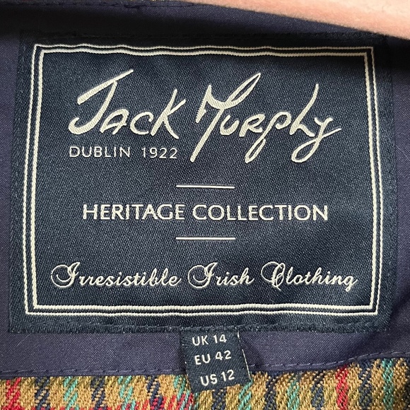 JACK MURPHY Heritage Collection Navy Cotswold Rain Jacket Coat SZ US 12 EUC - Picture 13 of 15